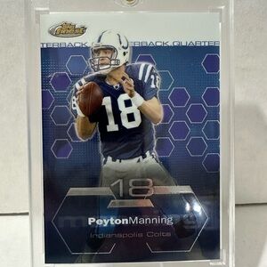 Peyton Manning 2003 Topps Chrome Finest #9 Football Card. Encased.